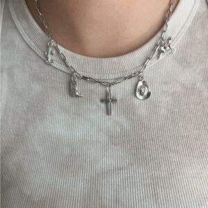 Silver Charm Necklace! handmade